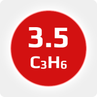 Пропилен (C3H6) 3.5 (99,95%) в баллоне 12л (5кг) соединение W21,8х1/14'' LH (DIN1) (с баллоном)